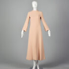S George Halley Pink Gown Minimalist Blush Wedding Dress Modest Formal 60s VTG