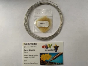 Indium Pb Free Wire Solder 3% Silver .062in 40" Length Lead Free .062 Free Flux - Picture 1 of 5
