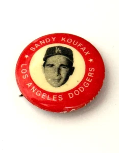 SANDY KOUFAX MLBPA Red Pin (HOF) Los Angeles Dodgers GREAT FIND! - Picture 1 of 3