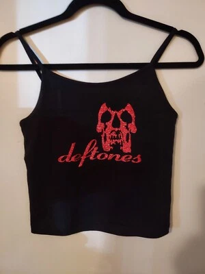 Deftones crop top calavera roja brillo álbum autotitulado cualquier tamaño xs a xxl Foto 1 de 3