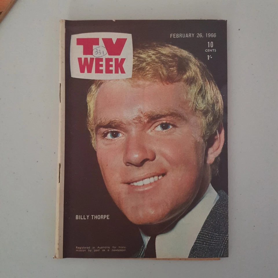 TV Week Brisbane February 26 1966 Billy Thorpe Rolling Stones article colour - Image 1 of 1