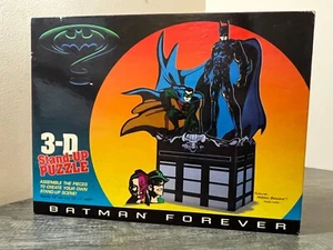 Batman Forever 3-D Puzzle 1995 Milton Bradley 45242 Riddler Two Face VTG SEALED - Picture 1 of 12