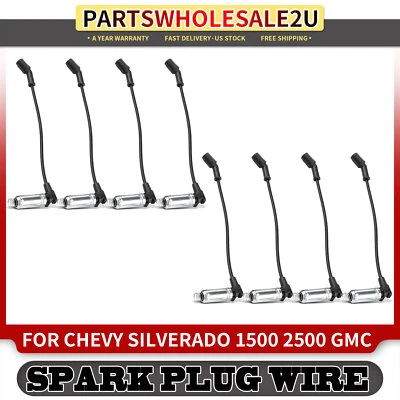 Juegos de cables de bujía de 8 piezas para Chevrolet Silverado 1500 GMC Savana Buick Rainer Foto 1 de 4