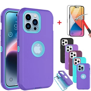 Funda para iPhone 14 13 12 11 XR XS MAX compatible con Otterbox Defender + Protector de pantalla - Imagen 1 de 51