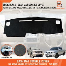 GREY BLACK DASH MAT DASHBOARD CARPET COVER FOR NISSAN NAVARA D40 PICKUP 05-14