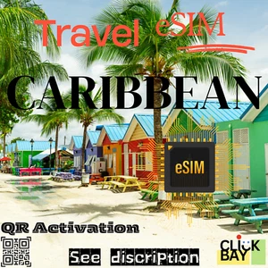 eSIM pour Caraïbes | Données 4G 1 Go à 50 Go | 30 jours | Livraison et activation instantanées - Photo 1 sur 8