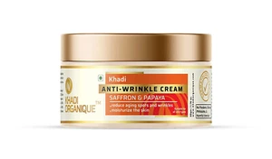 Khadi Organique Saffron & Papaya Anti Wrinkle Cream & Skin Tightening Fast Ship - Picture 1 of 12