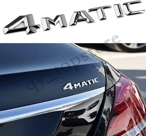 3D ABS Letter 4MATIC Emblem For Car Rear Trunk Emblem Badge Chrome Sticker - Foto 1 di 7