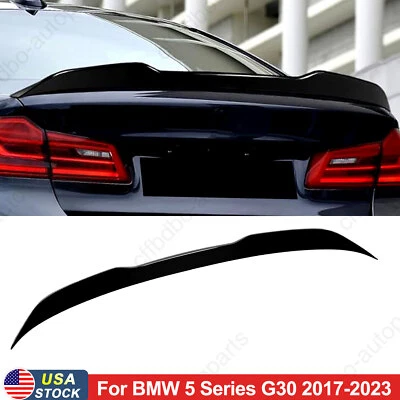 Labio de alerón negro brillante estilo CS PARA BMW G30 G38 530i 540i F90 M5 2017-2023 Foto 1 de 4