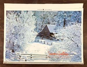 Vintage Ford Tractors 1981 Holiday Christmas Wall Calendar Farm Ranch Lawnmower - Picture 1 of 7