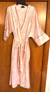 Women's Robe Cover Up Jones New York Sz. 2X Pink Floral Silky Polyester Sexy - Picture 1 of 5