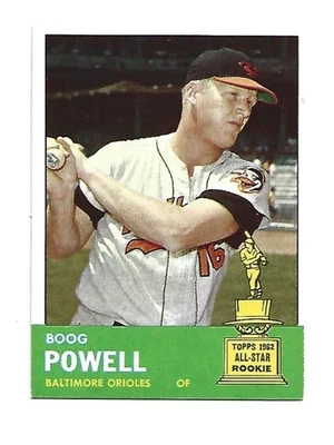 1963 Topps Baseball #398 Boog Powell Baltimore Orioles Ex Foto 1 de 2