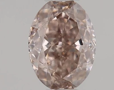 GIA CERTIFIED 0.32 Ct Natural Diamond Fancy Pinkish Brown/VS Clarity Loose Oval - Image 1 of 4