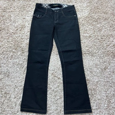 Burberry Blue Label 00s Flare Bootcut Pants Horse Logo Embroidered Y2K - Image 1 of 4