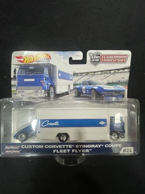 Corvette Stingray 1966 cupé Fleet Flyer Hot Wheels Premium #24 1 64 Foto 1 de 2