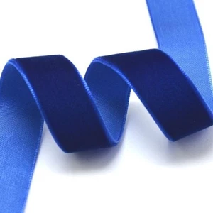 Velvet Ribbon Dark Blue 2M Continuous Length 16mm Wide - Picture 1 of 1