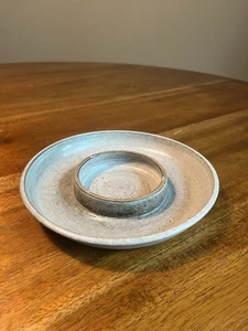 Ceramic Pottery Candle Holder Speckled Stoneware Organic Minimal “Wright 1981” - Picture 1 of 5