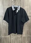 Greg Norman Golf Polo Black Shark Tooth Vintage Mens X-Large Cotton Pique NWT
