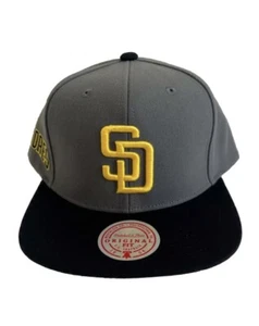 Mütze Mitchell & Ness San Diego Padres MLB Storm vorne grau schwarz gelb Druckknopflasche - Bild 1 von 4