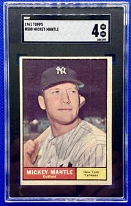 Topps Mickey Mantle #300 1961 SGC 4 GC468 - Imagen 1 de 2