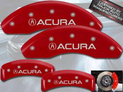 1999-2003 "Acura" TL Tipo S Base Delantera + Trasera Rojo MGP Cubiertas de Pinza de Disco de Freno Foto 1 de 4