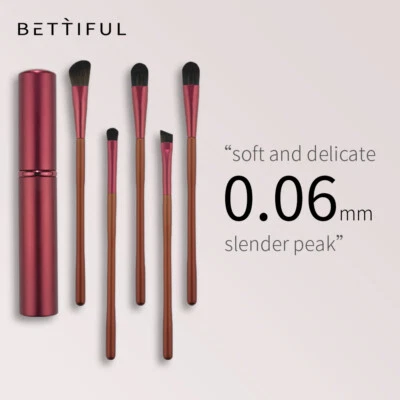 5 Piezas Pinceles de Maquillaje Portátil Pequeño Suave Sombra de Ojos y Nariz Belleza Cepillo Herramientas Foto 1 de 4