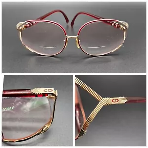 Christian Dior Optyl Oversized Retro Red Eyeglasses Frames Made Austria 70's VTG - Picture 1 of 15