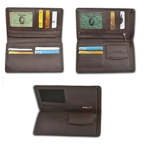 PORTAFOGLIO IN VERA PELLE PER PORTA CARTE DI CREDITO UNISEX PORTA CARTE DI CREDITO BORSA DI ALTA QUALITÀ - Foto 1 di 9