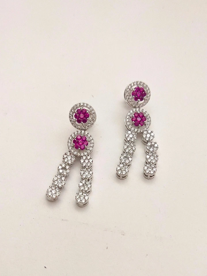 Handcrafted 925 pure Sterling Silver Luxe Earrings for women party/occasional - Image 1 of 1