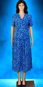 JESSICA HOWARD PETITE talla 10P azul/verde/blanco floral conjunto de 2 piezas blusa/falda - Imagen 1 de 11