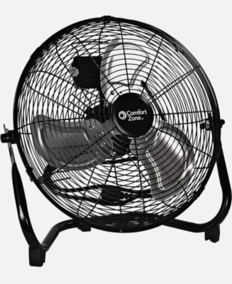 Comfort Zone 20-inch Floor Fan w/ 180° rotation (CZHV20B, Black) - Image 1 of 3