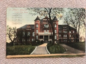 St. Joseph Hospital Sioux City Iowa Postcard 1910 - Picture 1 of 2