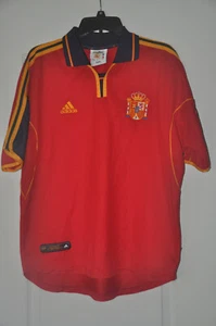 Vintage Adidas FEF 2000-2002 Spain National Team Football Soccer Jersey, L - Picture 1 of 9