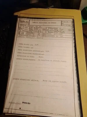 MINI INNOCENTI 120  ,RAPPORTO   test ORIGINALE freni ,MINI   INNOCENTI 1982 , - Immagine 1 di 4