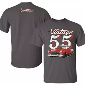 Chevrolet 1955 Bel Air Vintage Series Herren T-Shirt Tri Five Schuhkarton lizenziert - Bild 1 von 7