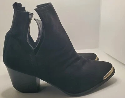 Botines negros para mujer J. Adams Tess talla 10 pequeños rasguños en la punta Foto 1 de 4