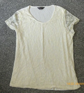 Ladies "Originals" Lacy Design Size 16 Ivory Top - Picture 1 of 4