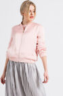 Calvin Klein Zip Up Sheer Satin Bomber Jacket In Blush Pink Size S $150