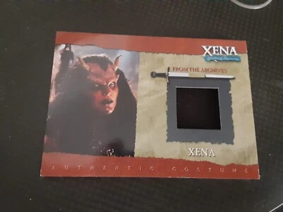 2003 Xena Season 6 Lucy Lawless Demon Xena Costume Card R5 Black Fabric VARIANT - Image 1 of 2