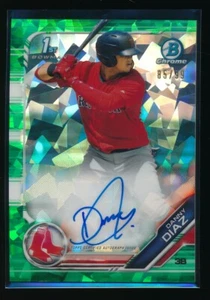 DANNY DIAZ AUTO 1° 2019 BOWMAN Autografo Cromato VERDE RIFRATTORE ATOMICO #/99 RC - Foto 1 di 1