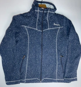 Bench Fleece Jacket Size Small Womens Blue Full Zip Through 100% Cotton - Picture 1 of 8