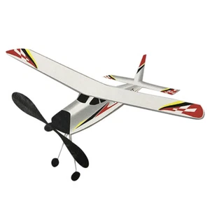 Rubber Band Elastic Powered Glider Airplane Model Kids Adults Party Toys - Picture 1 of 8