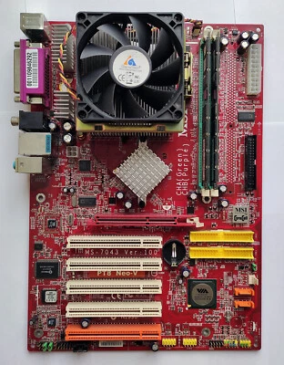 MSI PT8 Neo-V Mobo with Pentium 4 2.8GHz CPU and 2GB RAM - Test OK! - Image 1 of 4