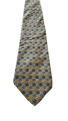 Nautica Mens Mint Green 100% Silk Neck Tie Floral Pattern Designer Spring Summer - Image 1 of 4