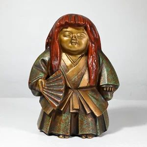 Vintage japanische Noh Theater Figur Bronzeskulptur - schwer (6 Pfund) - Bild 1 von 20