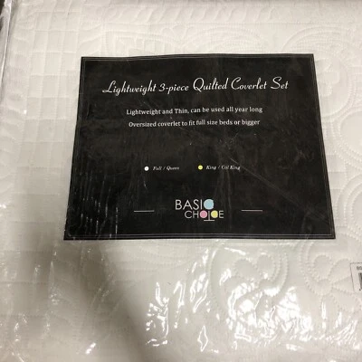 Basic Choice 3 шт. Легкий Негабаритный Стеганый Набор Покрывал King Новый - Изображение 1 из 4