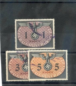 GENERAL GOV'T (OCC OF POLAND) SC NO13-15 (MI D13-5) SEHR GUTER ZUSTAND GEBRAUCHT 1949 TOPWERTE $ 25 - Bild 1 von 1