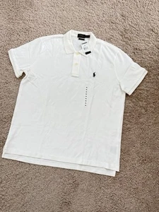 Nuevo con etiquetas Polo Ralph Lauren Para Hombres SS Malla Polo Calce Clásico - Blanco Talla XL - Imagen 1 de 8