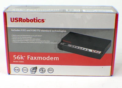 US Robotics USR5686E 56k V.92 External Serial Data Fax Modem NEW SEALED - Image 1 of 4