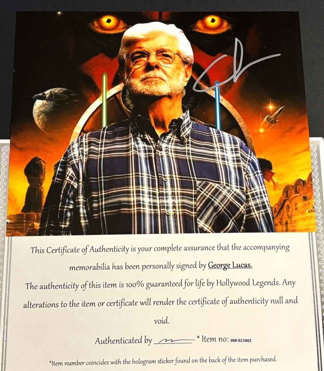 ジョージ・ルーカス直筆サイン　2Lサイズ写真…スター・ウォーズ… ジョージ・ルーカス直筆サイン入り2Lサイズ写真…スター・ウォーズ